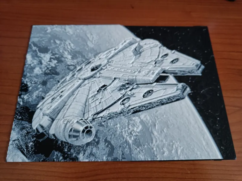 Millennium Falcon - Star Wars Impressão Fotográfica P&B