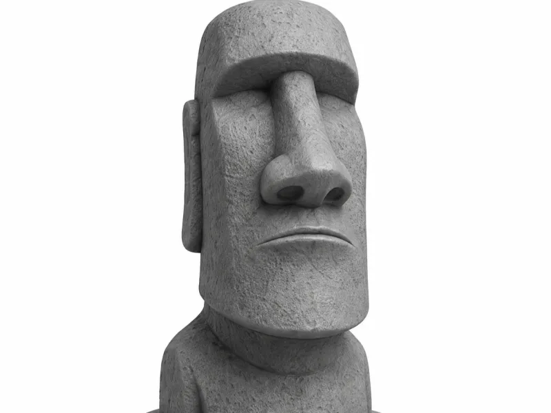 Estatua de cabeza de Moai