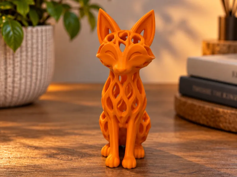Raposa Voronoi – Decoração Elegante Impressa em 3D  3D Creations