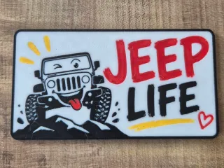 Plaque deco jeep life