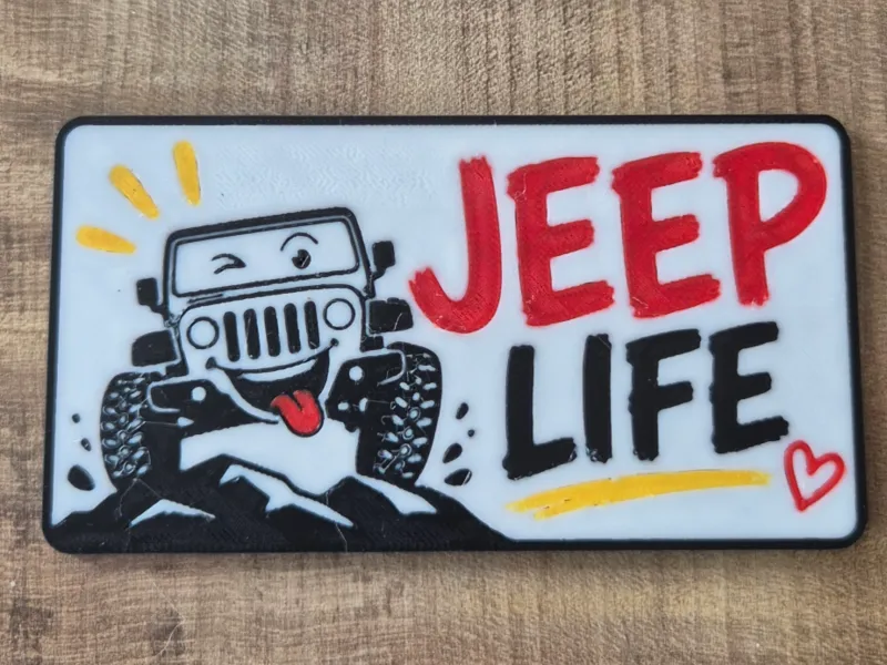 Plaque deco jeep life