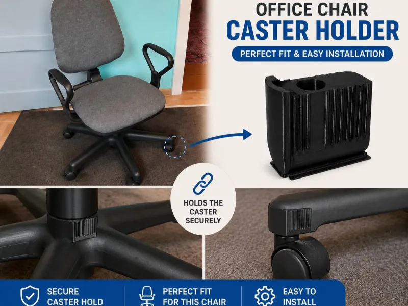 Office chair caster holder
