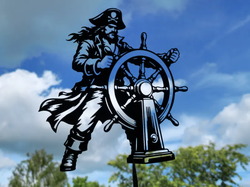 Pirate Captain Wheel Wall Art