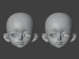 BJD head cute doll face happy and unhappy-0
