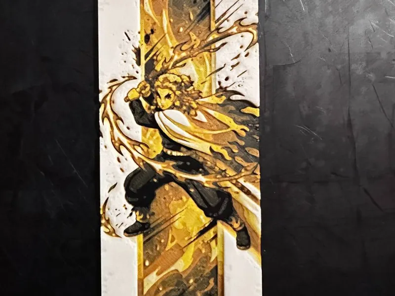 Flame Hashira Kyojuro Rengoku - Hueforge Bookmark