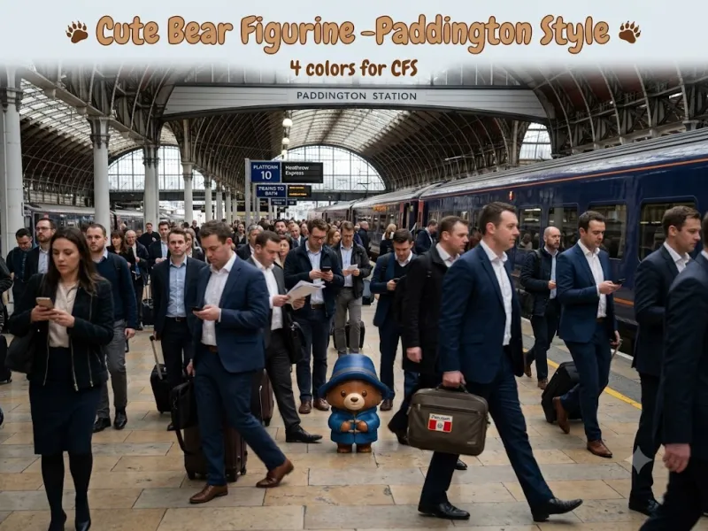 Figurine d'ours style Paddington
