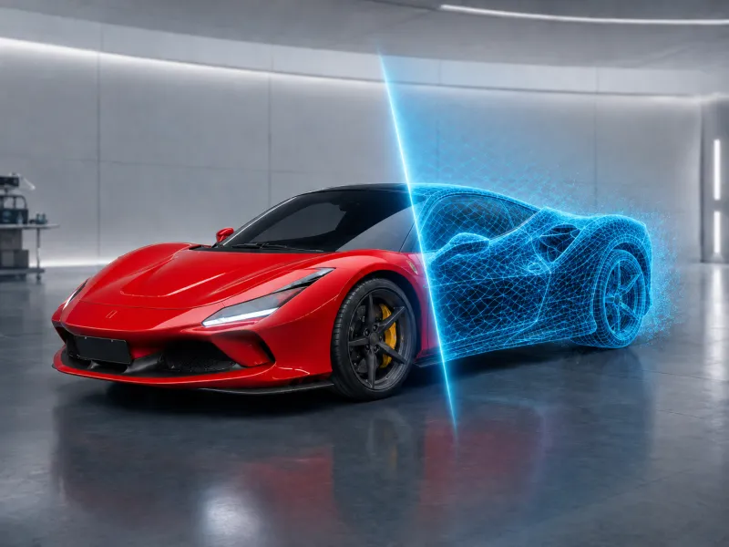 Ferrari Supercar 3D Scan --- scanned by Creality otter lite