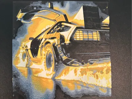 Back to the Future DeLorean Hueforge