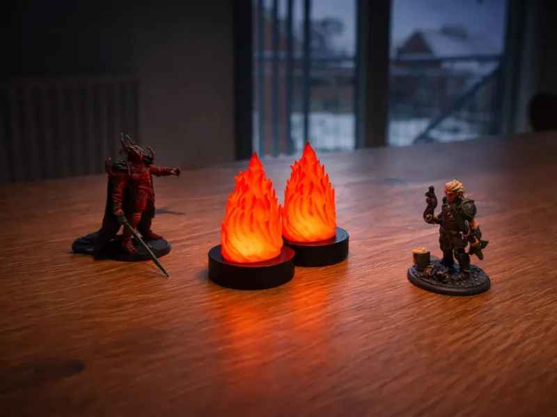 LED Fire Wall token - 3 variants - DND terrain