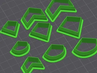 CHEVRON CLAY CUTTER SET