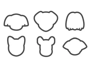 Dog Cookie Cutters Set Of 6