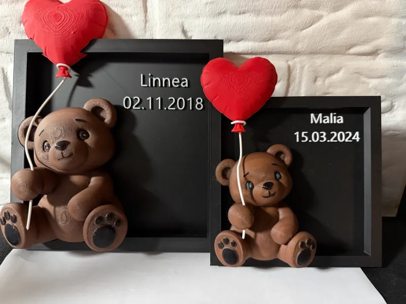 Personalisierter Teddybär mit Luftballon❤️