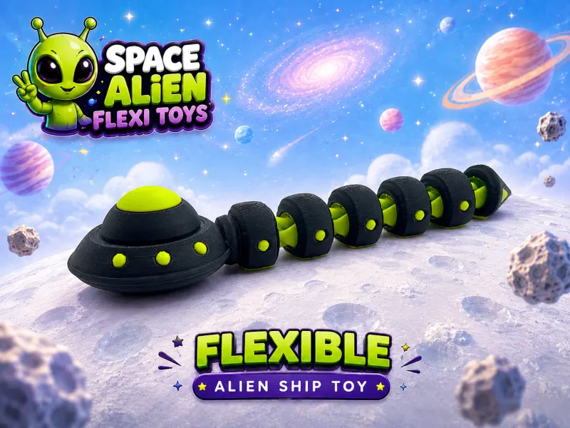 Articulated flexi toy - UFO flexible toy