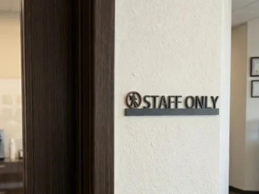 Minimalist "Staff Only" Door Sign with Icon