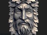Green Man Low Poly Wall Decor STL OBJ 3MF - 3D Model-0