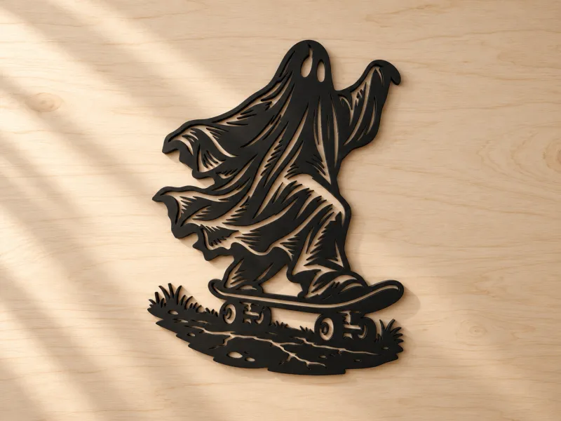 ghost skateboarding wall art home decor
