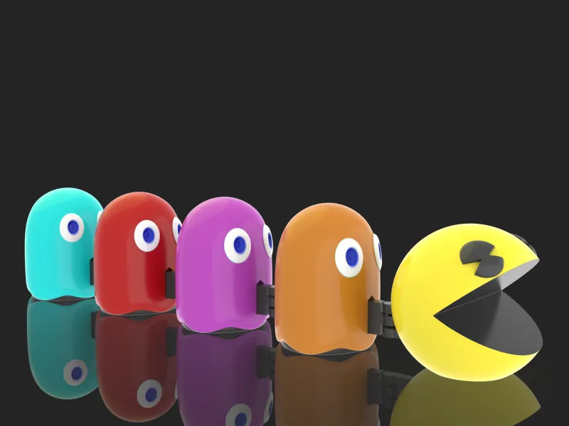 Articulated Pac-Man & Ghost Chain 2