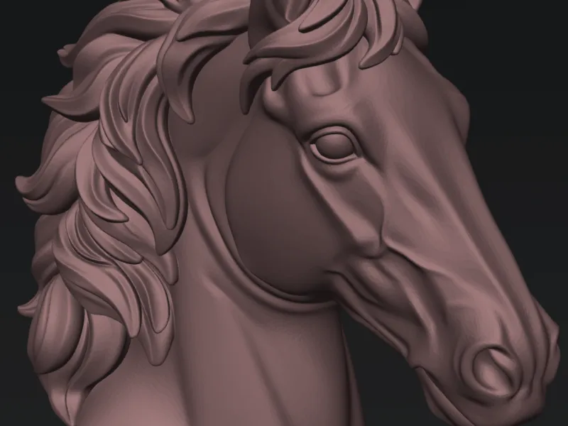 highly detailed horse head