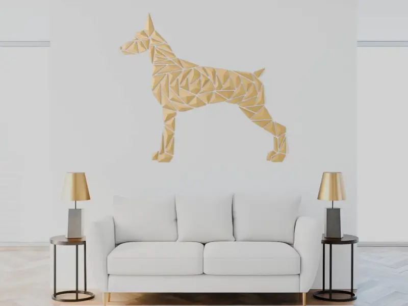 Geometric dog wall art - “Dobermann style”