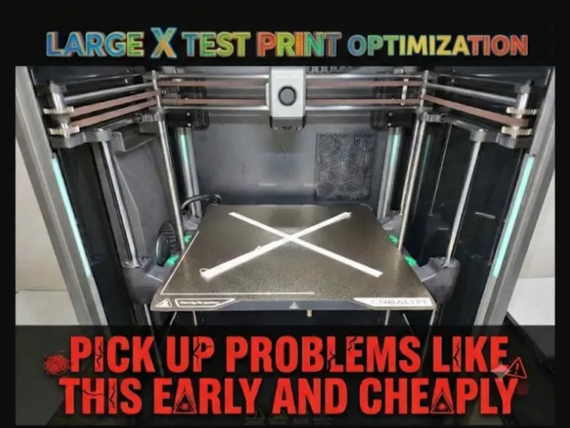 X Shaped Test Print - First layer Optimization