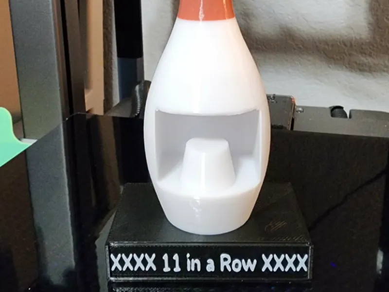 Bowling Pin Trophy with Removable Plaque.