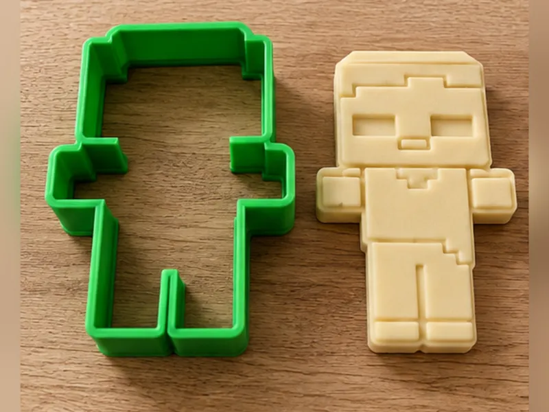 Minecraft Zombi Kurabiye Kesici ve Damga 🍪