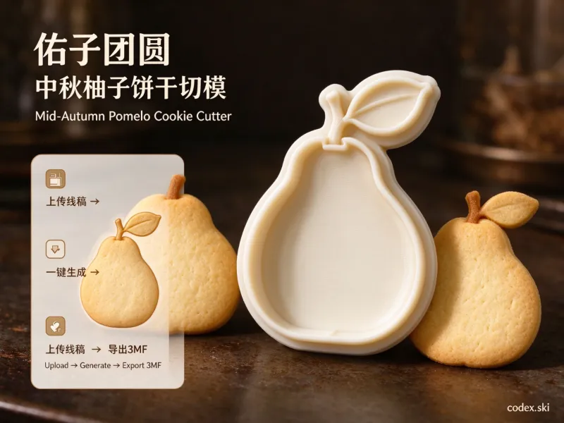 佑子団欒中秋柚子クッキーカッター ・ Mid-Autumn Pomelo Cookie Cutter