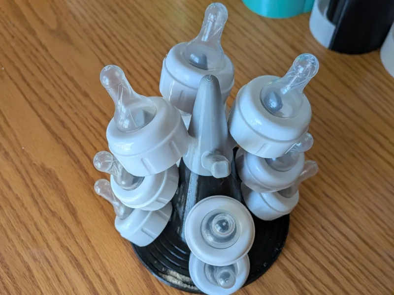 Baby Bottle Cap/Nipple holder and dryer
