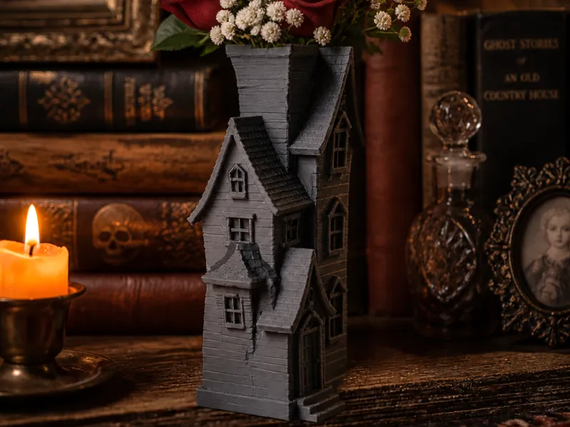 Haunted House Vase - Gothic Halloween Decor