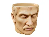 Realistic Grumpy Man Head Mug-0