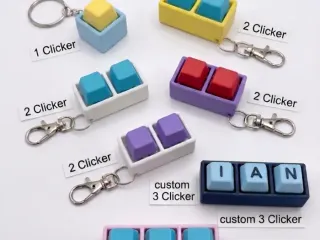 Keyboard Clicker Fidgets With custom/reg keycaps