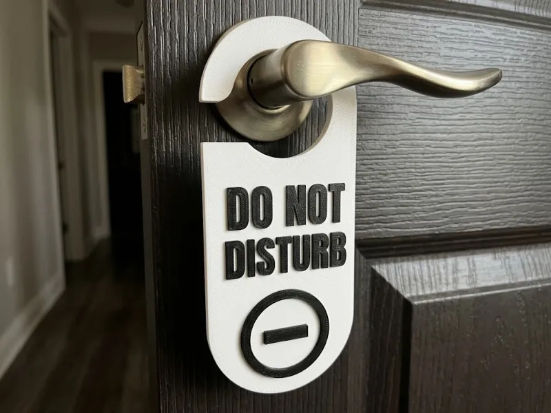 "Please Do Not Disturb" Door Hanger - 04