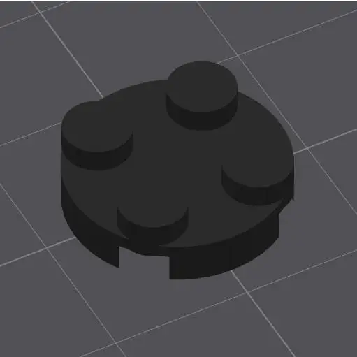 Lego compatible 2x2 round plate