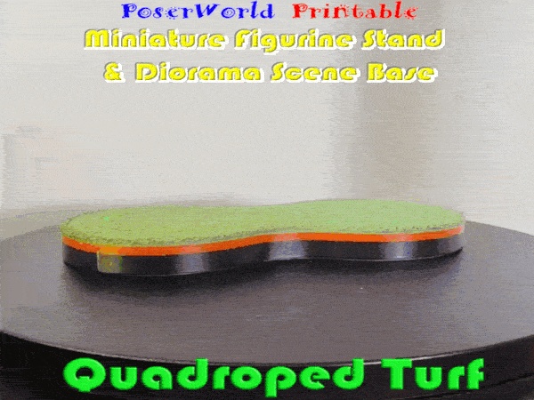Quadroped Turf (Dubbele Figuur) Stand en Scenische Dioramabasis