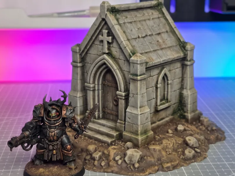 Stone Chapel 01 - Terreno de Wargame Grimdark