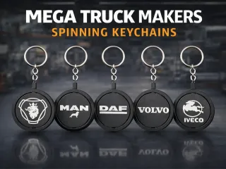 Mega Truck Makers Spinning Keychains