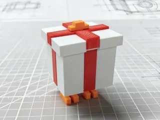 Gift Box Chick - Storage Box & Mini Ornament