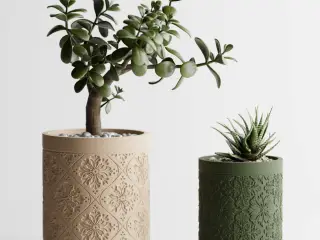 Plant Pot Floral Pattern (2 Versions)