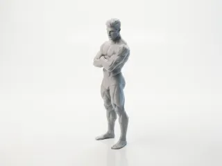 Bodybuilder Figurine Fitness Sculpture 3D Printable