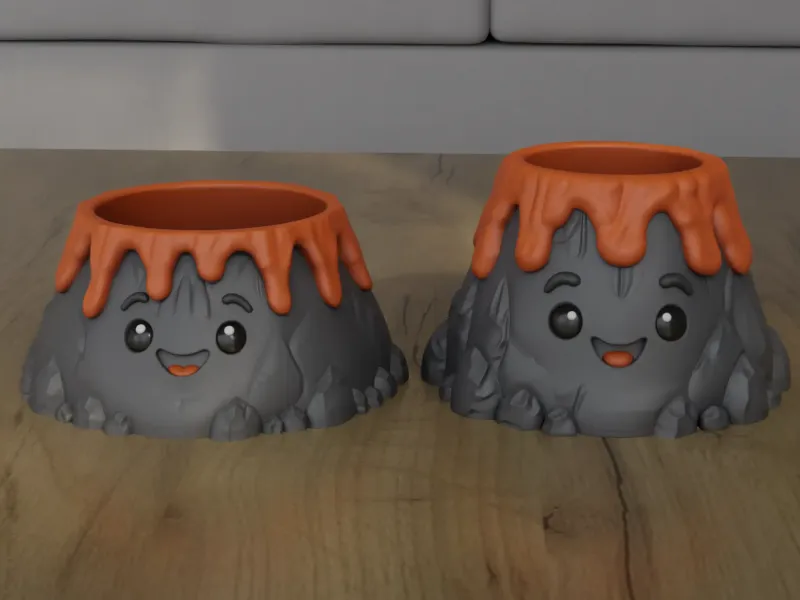 Cute Volcano 3D Print STL Model