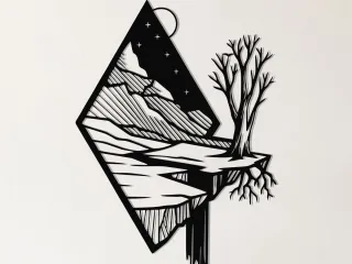 WallArt - Stars Nature Night