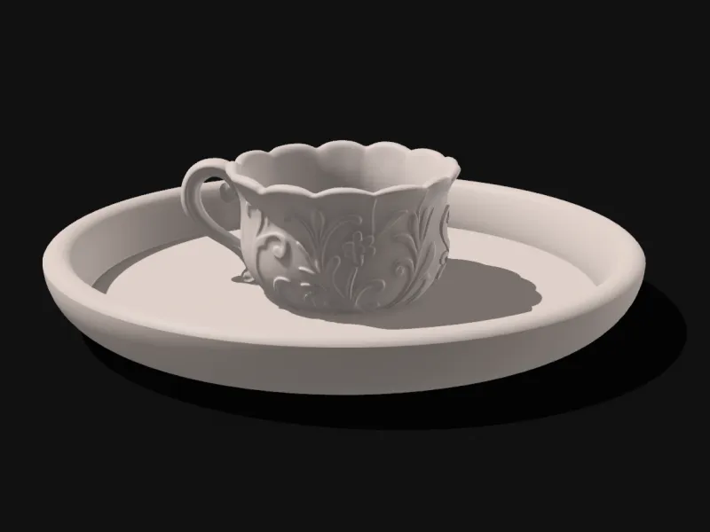 Tea Cup Plater - With Tray