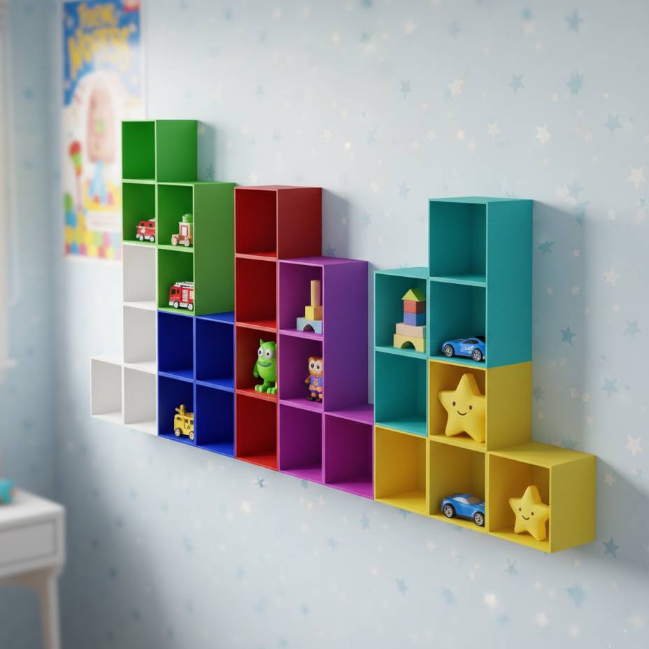 Tetris boxes wall-art