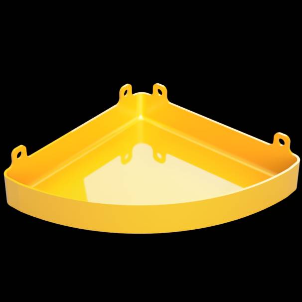 Rounded corner shelf