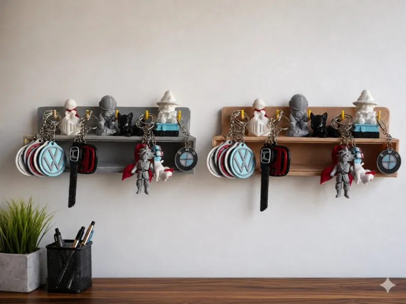 mini 5 hook Keyring Display Shelf