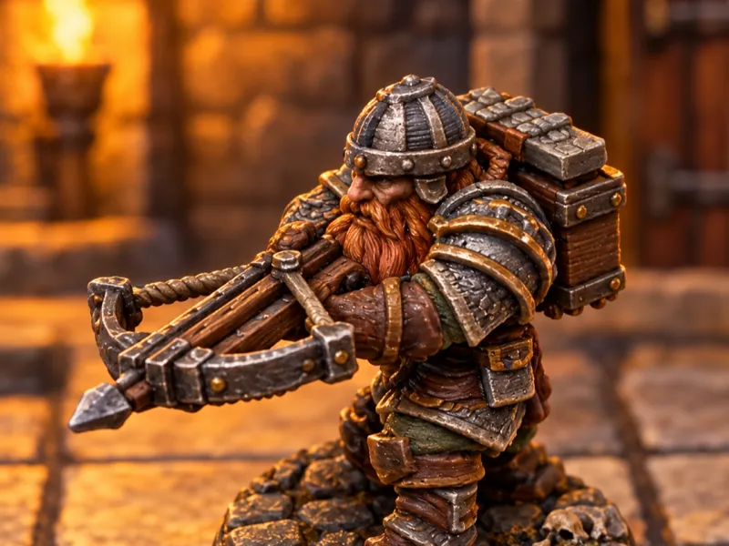 pitic cu arbaletă pentru D&D sau HeroQuest