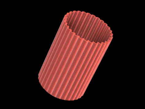 Corrugated cup