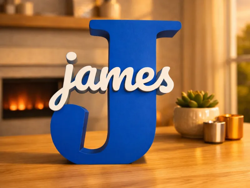 Inicial J con nombre James