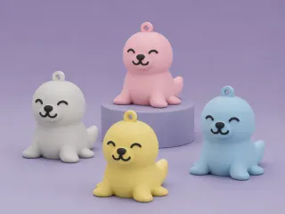 Baby Seal – Cute Keychain (Print in Place)