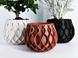 Pot de fleurs "Bellvere" | Jardinière + bac de drainage STL à imprimer en 3D-0